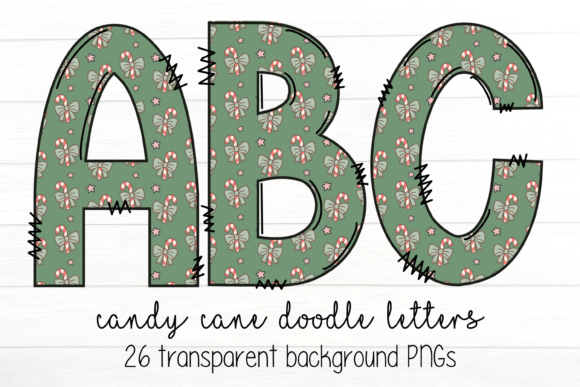 Candy Cane Christmas Doodle Font PNG: A Designer’s Review for Holiday Illustrations