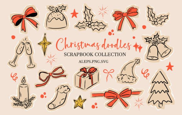 Christmas Doodles – Scrapbook: Illustrations for Seasonal Branding