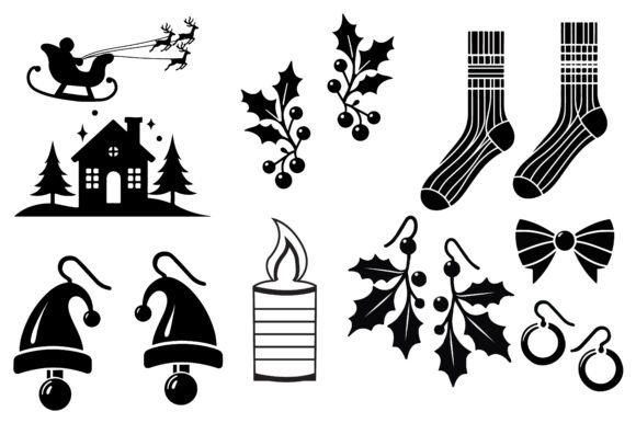 Christmas Minimal Line Art Bundle: Premium Illustrations for Modern Branding