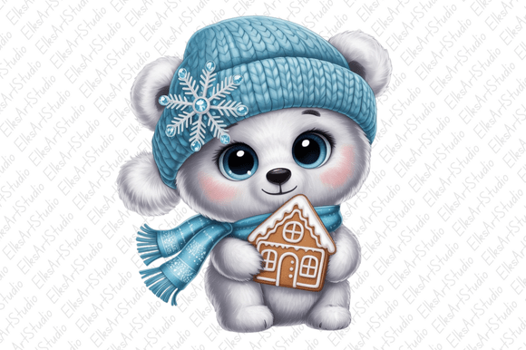 Christmas Polar Bear Clipart Png