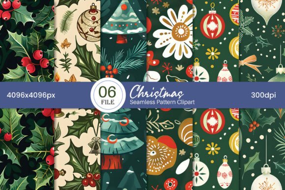 Christmas Seamless Pattern Clipart: Essential Illustrations for Handmade Sellers