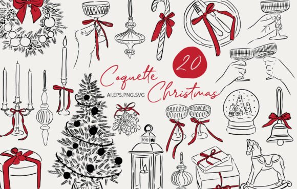 Coquette Christmas Clipart Set: A Review for Illustrations and Sellers