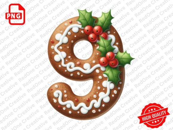 Gingerbread Christmas Numbers PNG: A Designer’s Review of Holiday Illustrations