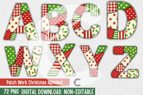Patchwork Christmas Alphabet Bundle: A Designer’s Review for Illustrations