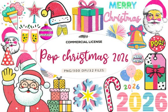 Pop Art Christmas 2026 Clipart Review