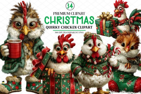 Quirky Christmas Chicken Clipart: A Designer’s Review for Holiday Branding
