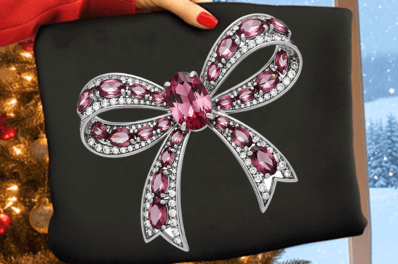 Rhinestone Glitter Christmas Bow PNG Des Review