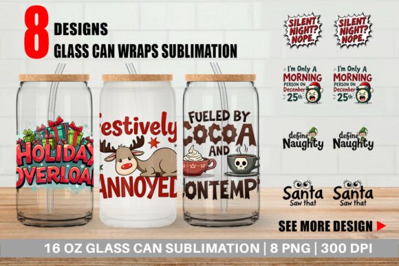 Sarcastic Christmas Glass Can Wrap Illustrations Review