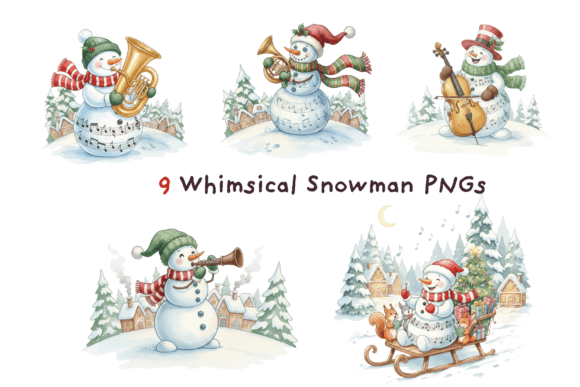 Whimsical Snowman Christmas Clipart PNG: A Designer’s Review for Seasonal Illustrations
