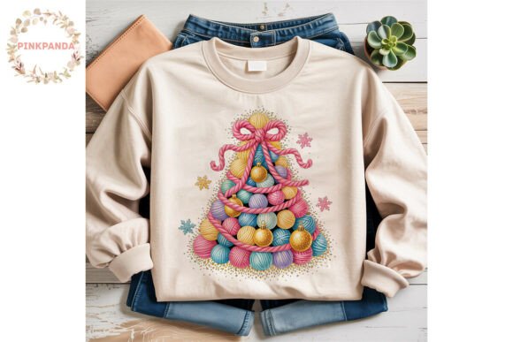 Yarn Christmas Tree Sublimation Design for Illustrations